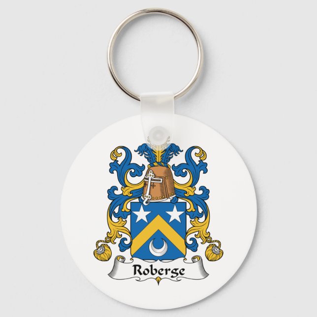 Roberge Family Crest Key Ring (Front)