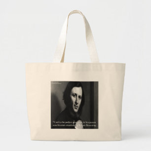 Robert Browning God Perfect Poet Quote Large Tote Bag