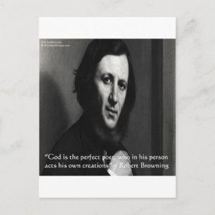 Robert Browning God Perfect Poet Quote Postcard