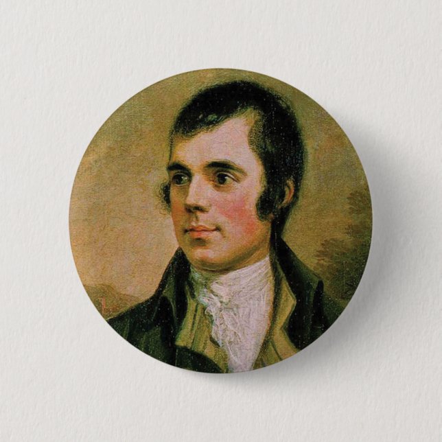Robert Burn, celebrating Burn's night 6 Cm Round Badge (Front)