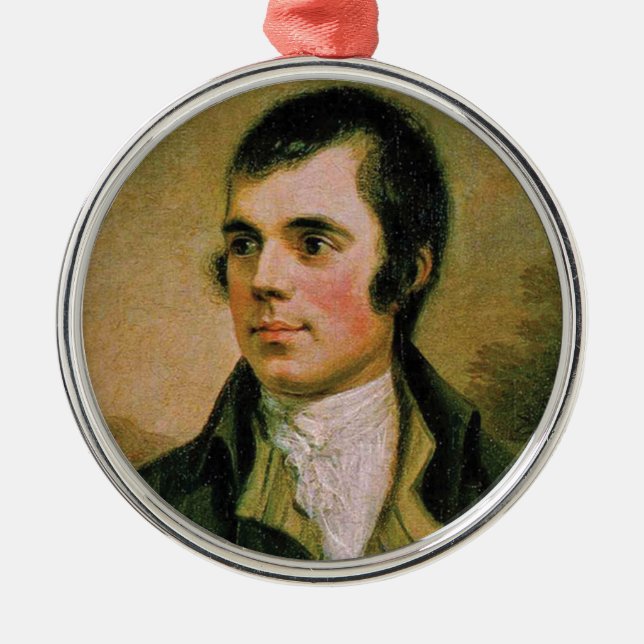 Robert Burns, celebrating Burn's night Metal Tree Decoration (Front)