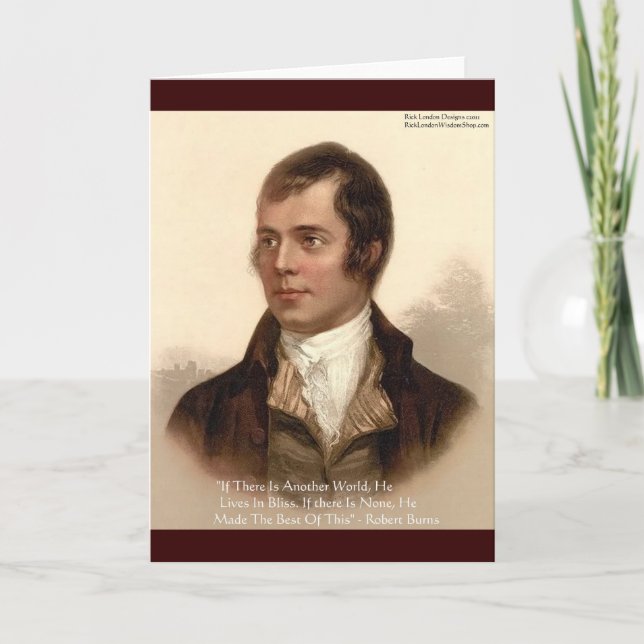 Robert Burns Famous Quote Card (Front)