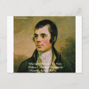 Robert Burns Famous Quote Postcard