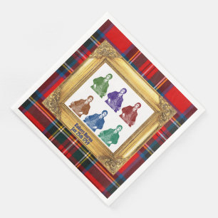 Robert Burns Royal Stewart Plaid Jan 25 Multi Napkin