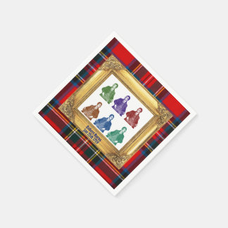 Robert Burns Royal Stewart Plaid Jan 25 Multi Napkin