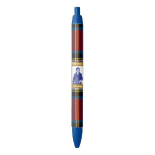 Robert Burns Royal Stewart Red Plaid Blue Black Ink Pen