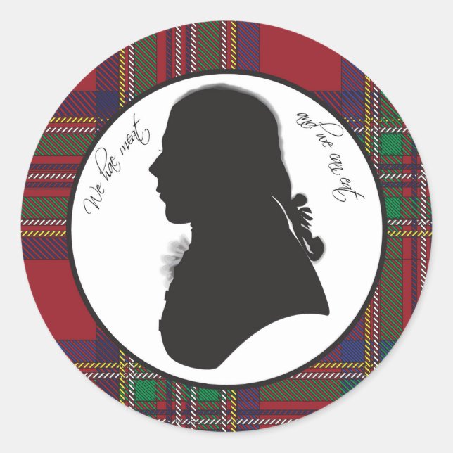 Robert Burns silhouette sticker (Front)