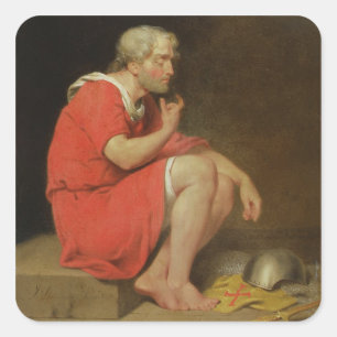 Robert (c.1054-1134) Duke of Normandy in Prison, 1 Square Sticker