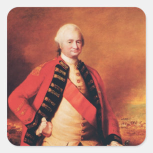 Robert Clive  1st Baron Clive, c.1773 Square Sticker