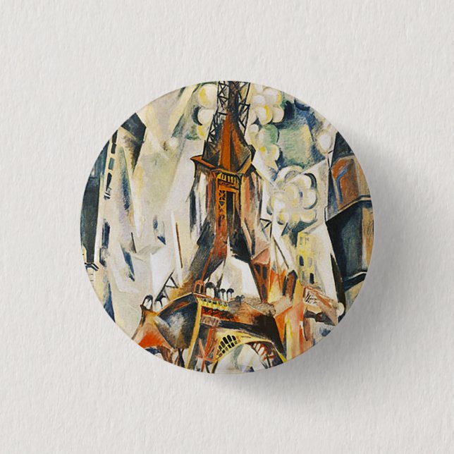 Robert Delaunay Eiffel Tower Button (Front)