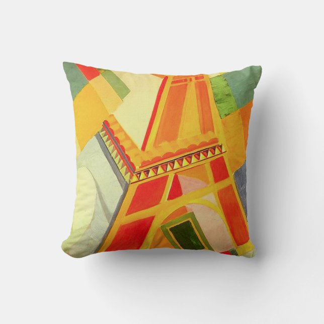 Robert Delaunay Eiffel Tower Pillow (Front)