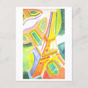 Robert Delauney Eiffel Tower Painting Postcard