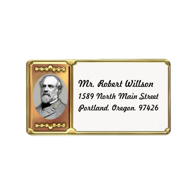 Robert E. Lee Address Label (Front)
