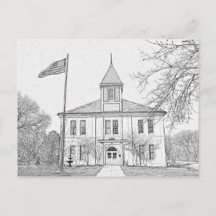 "Robert E Lee School" Paris TN Postcard
