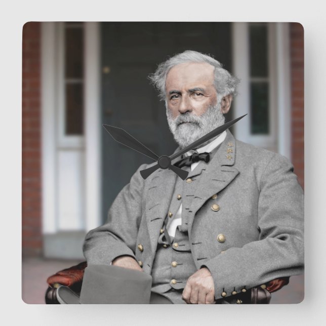 Robert E. Lee Square Wall Clock (Front)