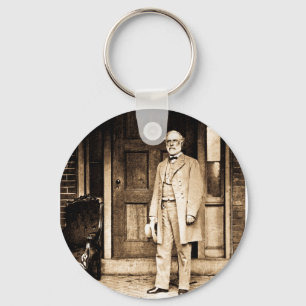 Robert E. Lee - Vintage Mathew Brady Key Ring