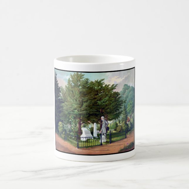 Robert E. Lee Visits Stonewall Jackson's Grave Coffee Mug (Center)