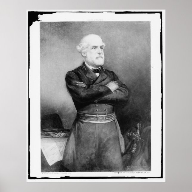 Robert Edward Lee Photograph by John Adams Elder Poster (Front)