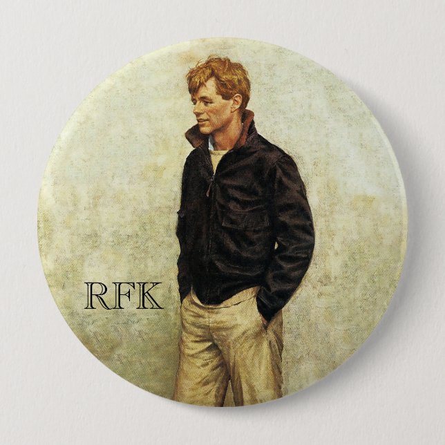 Robert F. Kennedy 10 Cm Round Badge (Front)