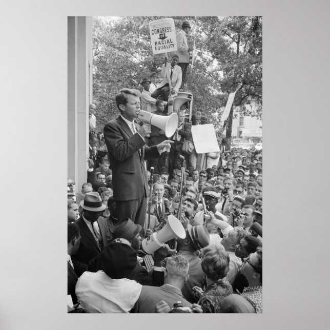 Robert F. Kennedy at CORE rally speech Poster (Front)