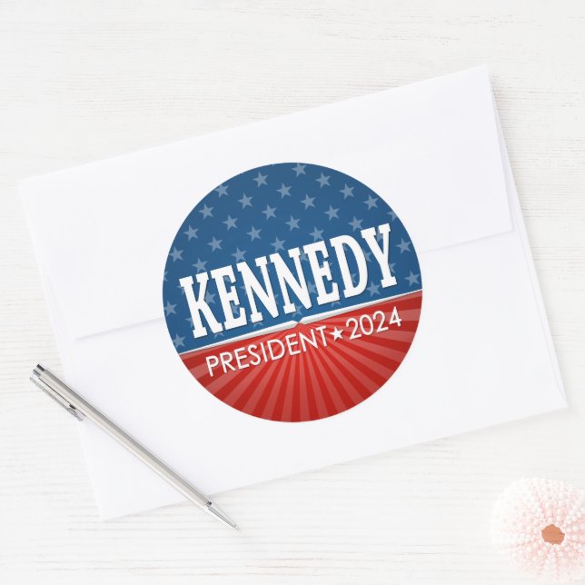 Robert F Kennedy JR 2024 - stars stripes Classic Round Sticker (Envelope)