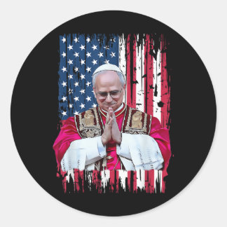 Robert Francis Prevost Americas Pope  Classic Round Sticker