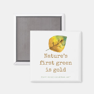 Robert Frost Poem Hand-Illustrated Watercolor Magnet
