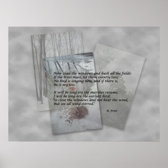 Robert Frost poetry Poster (Front)