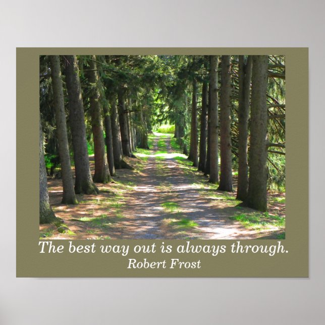 Robert Frost quote - art print (Front)