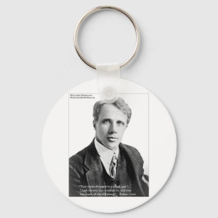 Robert Frost "Road Travelled" Quote On Cards & Gif Key Ring