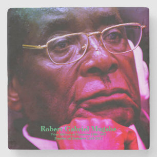 Robert G. Mugabe, President of Zimbabwe Stone Coaster