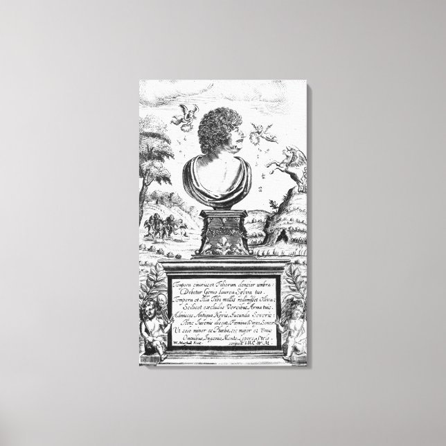 Robert Herrick , engraved by the artist Canvas Print (Front)