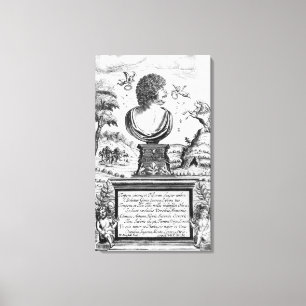 Robert Herrick , engraved by the artist Canvas Print