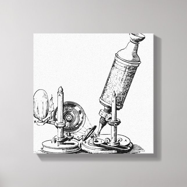 Robert Hooke's Microscope Canvas Print (Front)