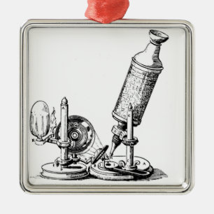 Robert Hooke's Microscope Metal Tree Decoration