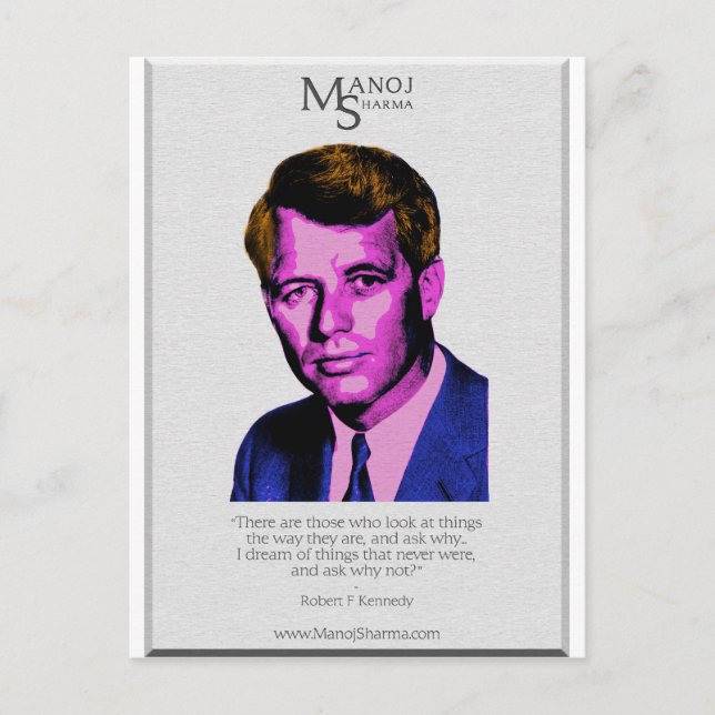 Robert Kennedy - Manoj Sharma Postcard (Front)