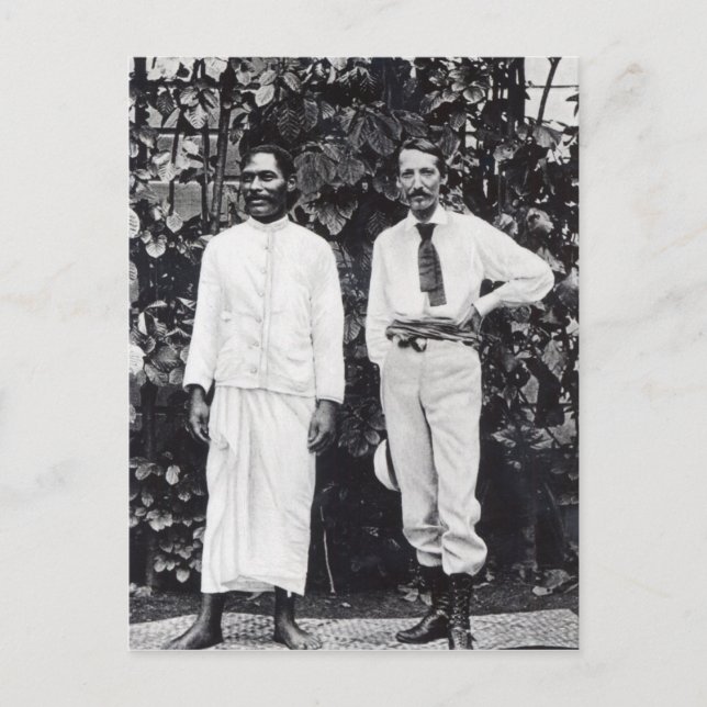 Robert Louis Stevenson and his friend Postcard (Front)