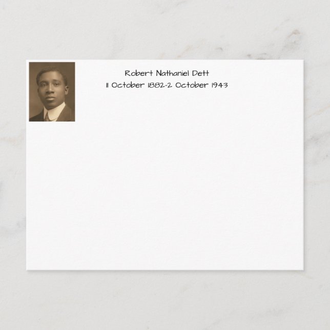 Robert Nathaniel Dett Postcard (Front)