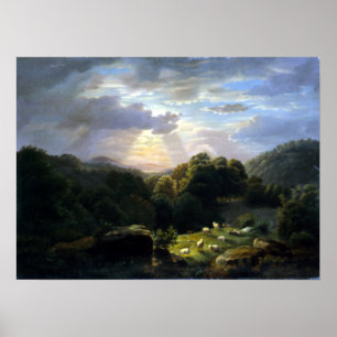 Robert S. Duncanson Landscape with Sheep Poster
