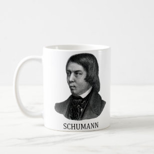 Robert Schumann, black Coffee Mug