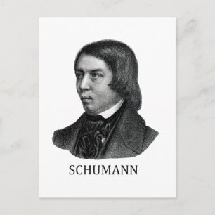 Robert Schumann, black Postcard