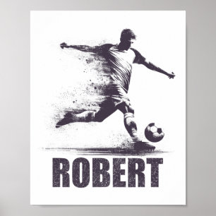Robert Soccer Boys Personalized First Name Robert  Poster