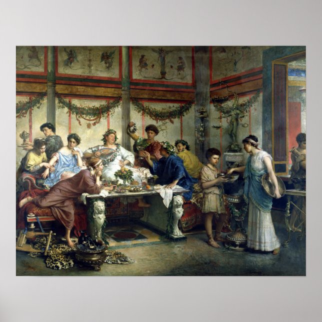 Roberto Bompiani A Roman Feast Poster (Front)