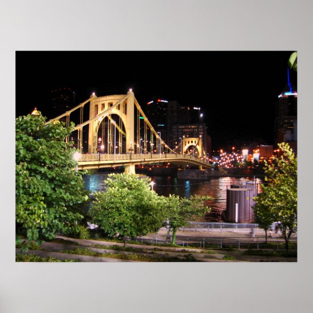Roberto Clemente Bridge - Pittsburgh, Pennsylvania Poster (Front)