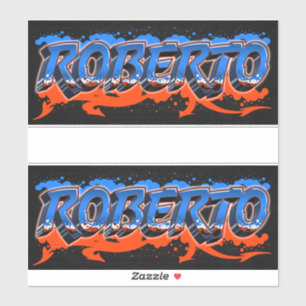 Roberto First Name Graffiti Sticker
