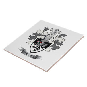 Roberts Family Crest Coat of Arms Tile