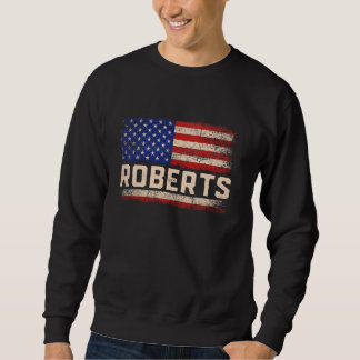 Roberts Last Name Shirt Roberts Name American Flag