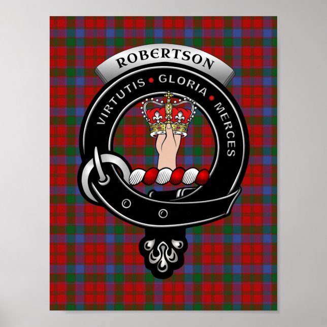 Robertson Clan Badge 8.5x11 Poster (Front)