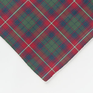 Robertson Clan Red, Blue, and Green Tartan Fleece Blanket