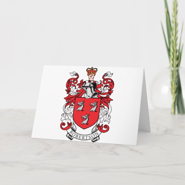 Robertson Family Coat of Arms Card (Front)